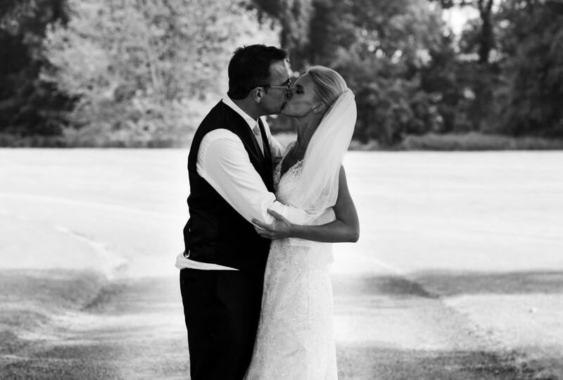 couple have a quiet kiss