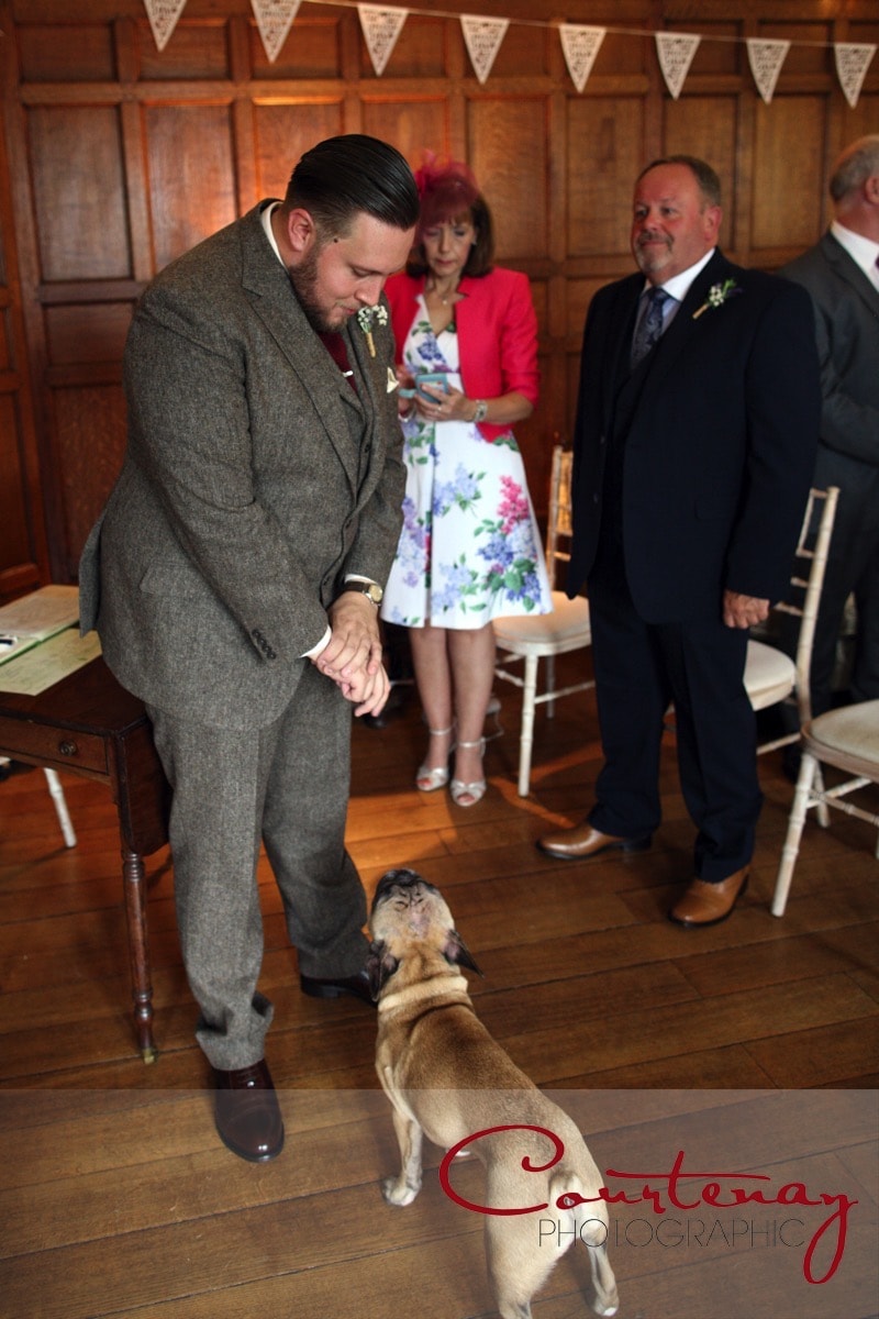 groom and his dog